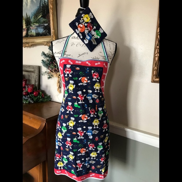 Rare Vintage M&M’s Apron& Matching Magnetic Holder🔴FINAL SALE - Picture 9 of 12